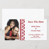 Sonata Red/White Save the Date (Vorne/Hinten)