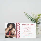 Sonata Red/White Save the Date (Stehend Vorderseite)