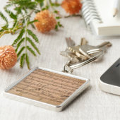 Sonate-Musik-Manuskript Beethovens Hammerklavier Schlüsselanhänger (Seite)