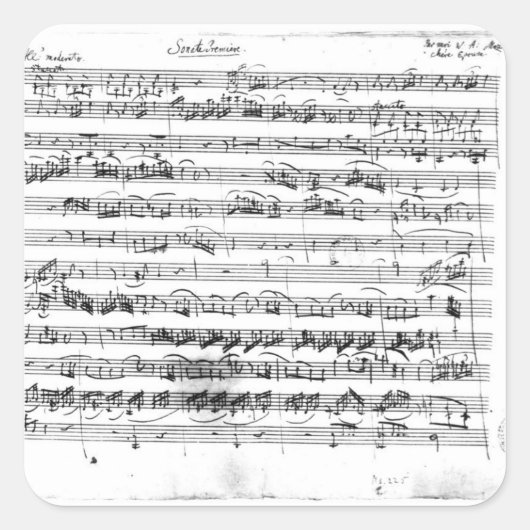 Sonate Premiere für Geige und Cembalo Quadratischer Aufkleber (Vorderseite)