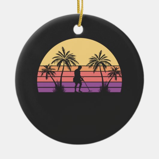 Sondeln Metal Detectorist Keramik Ornament (Vorne)