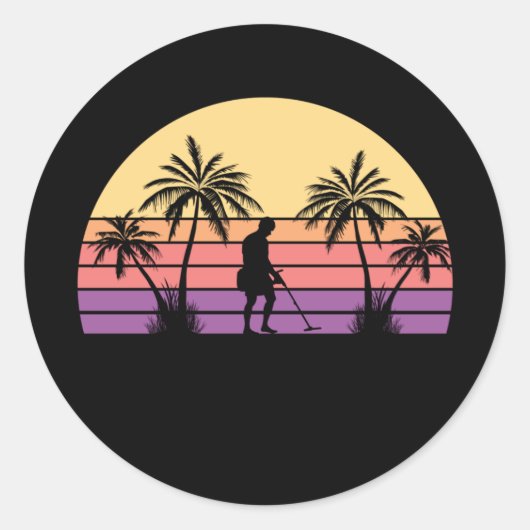 Sondeln Metal Detectorist Runder Aufkleber (Vorderseite)