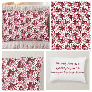 Sonder-Blumenmuster mit Text Dekokissen