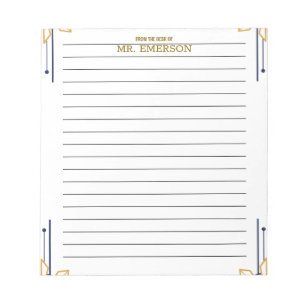 Sonder-Lehrer-Notizpapier Von Notizblock
