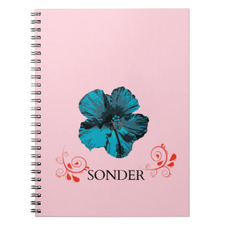 Sonder Minimalistisches Blumen Notizbuch | Süß Ros Notizblock