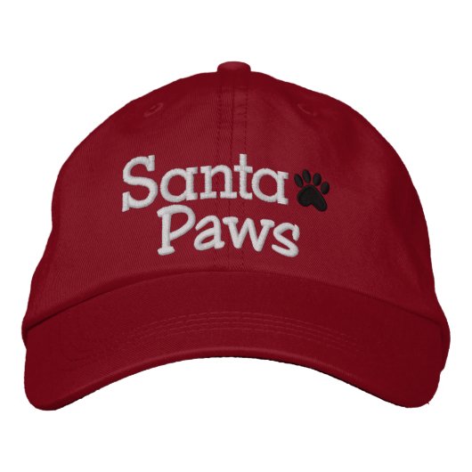 SONDERABschlag SANTA PAWS Cap Bestickte Kappe (Vorderseite)