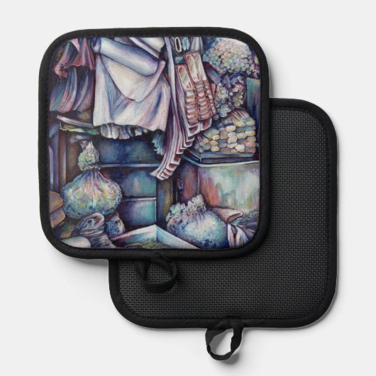 Sonderaktionen des Tekka-Zentrums Topflappen (Vorderseite/Rückseite)