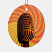 Sonderanfertigung für Retro-Mikrofon Keramik Ornament (Links)