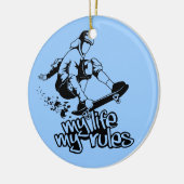 Sonderanfertigung für Skateboarden Keramik Ornament (Links)