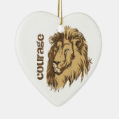 Sonderanfertigung Lion Head Courage Keramik Ornament (Rechts)