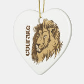 Sonderanfertigung Lion Head Courage Keramik Ornament (Links)