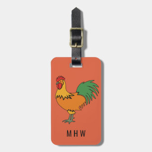 Sonderanfertigung von Rooster-Text und Farbgepäck Gepäckanhänger