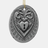 Sonderanfertigungen für die Silvery Heart Lock Keramik Ornament (Rechts)