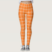 Sonderanfertigungen für orange und weiße Fliesen Leggings (Vorderseite)