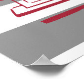 Sonderanfertigungen für rote und graue Feuerzeuge Poster (Ecke)