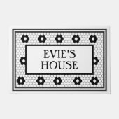 Sonderanfrage 3 Design der schwarzen und weißen Ti Fußmatte (Vorderseite)