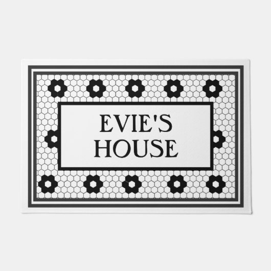 Sonderanfrage 3 Design der schwarzen und weißen Ti Fußmatte (Vorderseite)