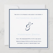 Sonderanfrage für Navy und Pale Blue Einladung (Rückseite)