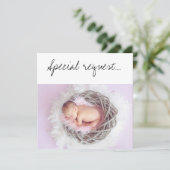 Sonderanfrage "Mein GottEltern-Kind in einem Nest" Karte (Stehend Vorderseite)