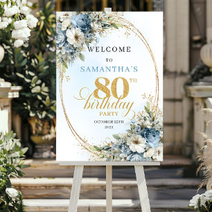 Sonderangebot Boho Eukalyptus Blumen 80. Geburtsta Poster
