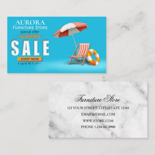 Sonderangebot für den Sommerverkauf Visitenkarte (Vorne/Hinten)