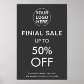 Sonderangebot für den Verkauf von grauen Logos Poster (Vorne)