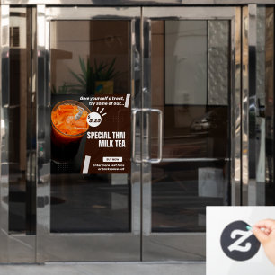Sonderangebot für thailändischen Milchtee-Shop anp Fensteraufkleber