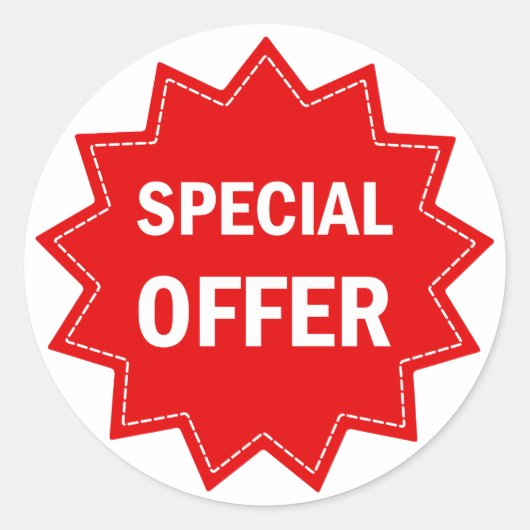 Sonderangebot Runder Aufkleber (Vorderseite)