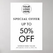 Sonderangebot Schwarz/Weiß-Endabnehmerrabatt Poster (Vorne)