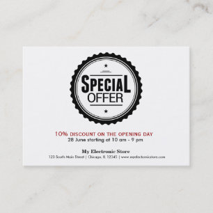 Sonderangebot Visitenkarte