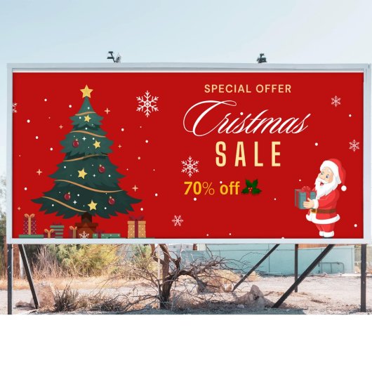 Sonderangebot Weihnachtsverkauf X% Preisnachlass Banner