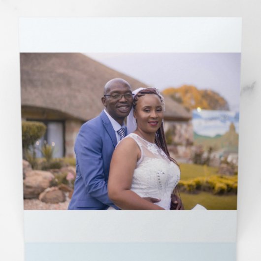 Sonderankündigung zur Hochzeitsnahrung Dreifach Gefaltete Ankündigung (Innen Erste Seite)