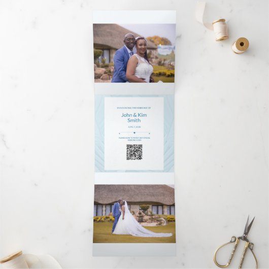 Sonderankündigung zur Hochzeitsnahrung Dreifach Gefaltete Ankündigung (Innenseite)