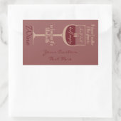 Sonderaufkleber aus Rotwein Rechteckiger Aufkleber (Tasche)