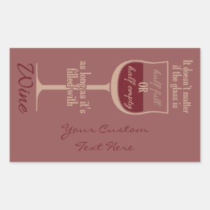 Sonderaufkleber aus Rotwein Rechteckiger Aufkleber