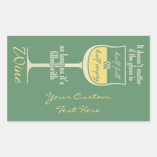 Sonderaufkleber aus Weißwein Rechteckiger Aufkleber (Vorderseite)