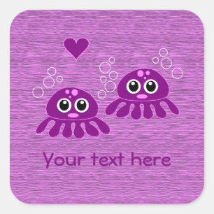 Sonderaufkleber der Octopus-Liebe Quadratischer Aufkleber