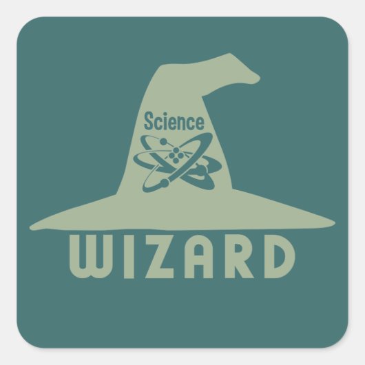 Sonderaufkleber des Science Wizard Quadratischer Aufkleber (Vorderseite)