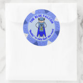 Sonderaufkleber für den Blauen Falken Runder Aufkleber (Tasche)