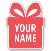 Sonderaufkleber für Geschenkboxen aus Vinyl Aufkleber (Vorderseite)