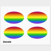 Sonderaufkleber für Regenbogenfarben Ovaler Aufkleber (Blatt)