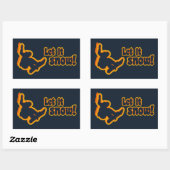 Sonderaufkleber für Snowboarden Rechteckiger Aufkleber (Blatt)