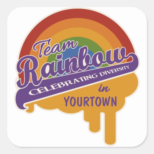 Sonderaufkleber für Team Rainbow Quadratischer Aufkleber (Vorderseite)