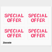 Sonderaufkleber für Werbeaktionen im Einzelhandel Rechteckiger Aufkleber (Blatt)