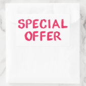 Sonderaufkleber für Werbeaktionen im Einzelhandel Rechteckiger Aufkleber (Tasche)