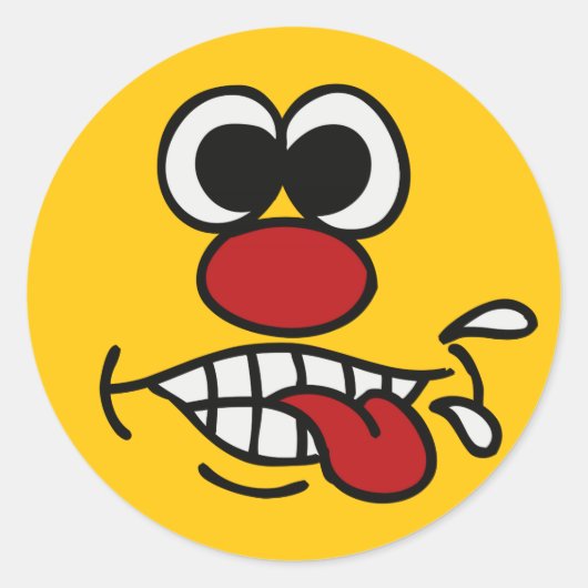 Sonderaufkleber mit der Funny Face Runder Aufkleber (Vorderseite)