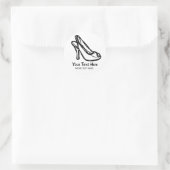 Sonderaufkleber mit zeichnend High-Heel-Damenschuh Runder Aufkleber (Tasche)