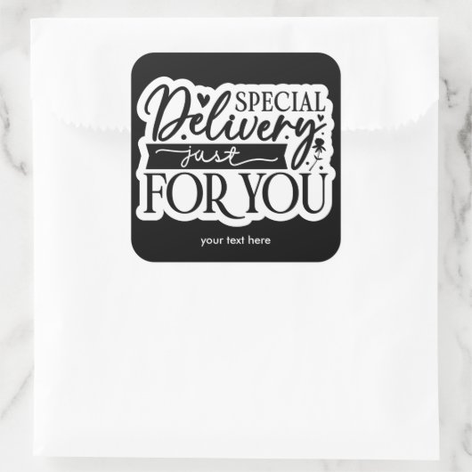 Sonderaufkleber Quadratischer Aufkleber (Tasche)