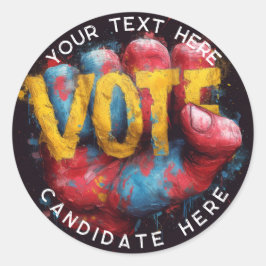 Sonderaufkleber: Retro American Vote 2024 Aufklebe Runder Aufkleber