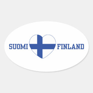 Sonderaufkleber SUOMI FINLAND Ovaler Aufkleber
